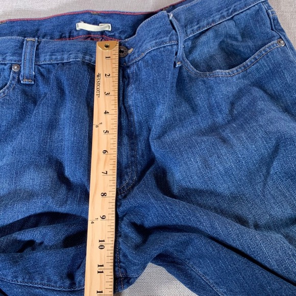 LL Bean Standard Fit Mens Flannel Lined Blue Jeans Size 42x30 - Picture 5 of 12